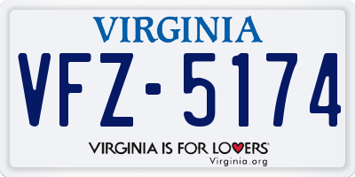 VA license plate VFZ5174