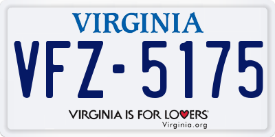 VA license plate VFZ5175
