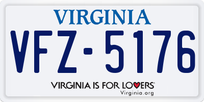 VA license plate VFZ5176