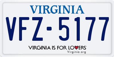 VA license plate VFZ5177