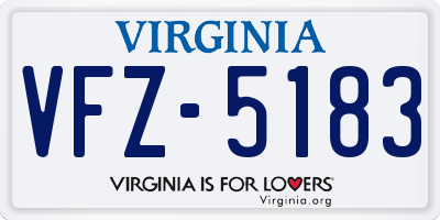 VA license plate VFZ5183