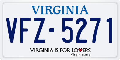VA license plate VFZ5271