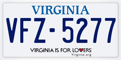 VA license plate VFZ5277