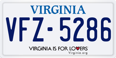 VA license plate VFZ5286