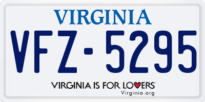 VA license plate VFZ5295