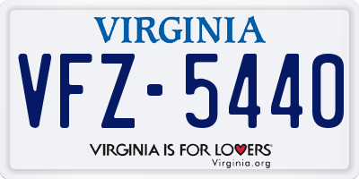 VA license plate VFZ5440