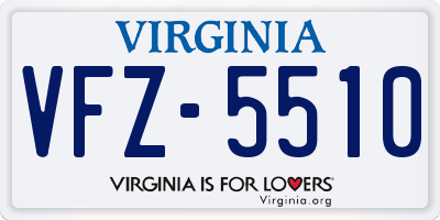 VA license plate VFZ5510