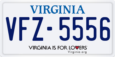 VA license plate VFZ5556