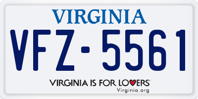 VA license plate VFZ5561