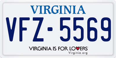 VA license plate VFZ5569