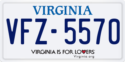 VA license plate VFZ5570