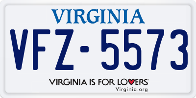 VA license plate VFZ5573