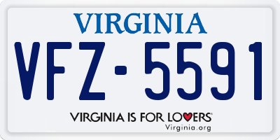 VA license plate VFZ5591