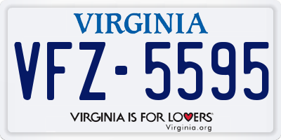 VA license plate VFZ5595