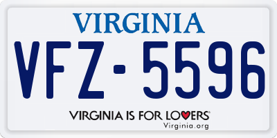 VA license plate VFZ5596