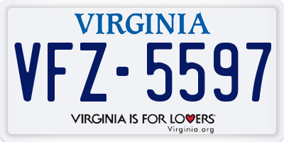 VA license plate VFZ5597