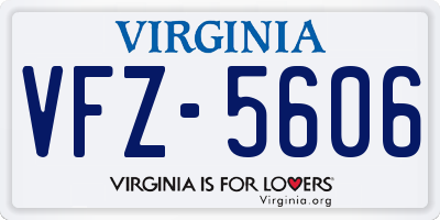 VA license plate VFZ5606
