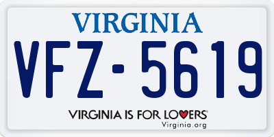VA license plate VFZ5619