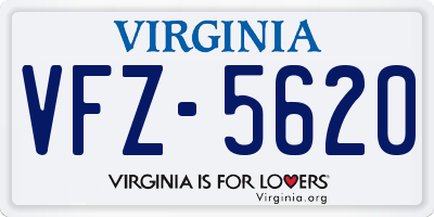 VA license plate VFZ5620