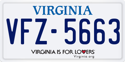 VA license plate VFZ5663