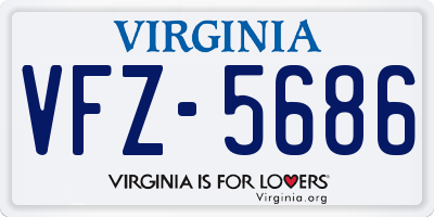 VA license plate VFZ5686