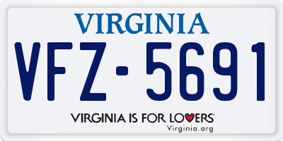 VA license plate VFZ5691