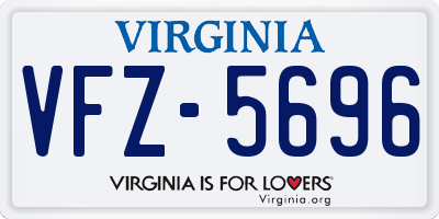 VA license plate VFZ5696
