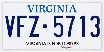 VA license plate VFZ5713