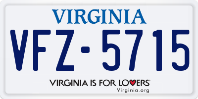 VA license plate VFZ5715
