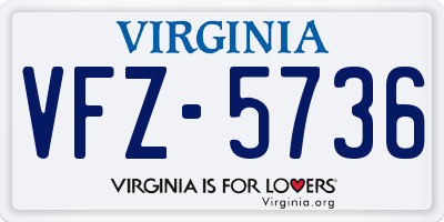 VA license plate VFZ5736