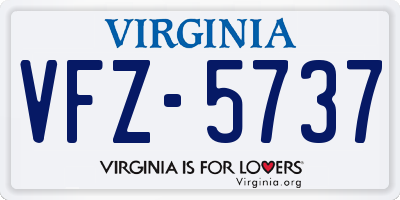 VA license plate VFZ5737