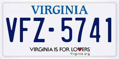 VA license plate VFZ5741