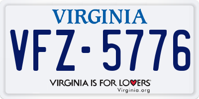 VA license plate VFZ5776