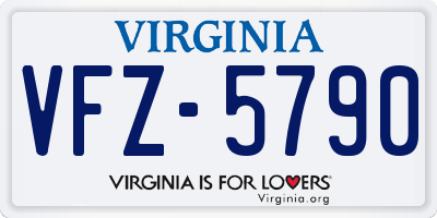 VA license plate VFZ5790