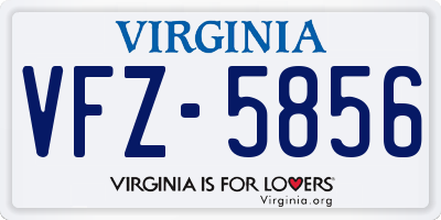 VA license plate VFZ5856