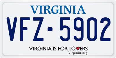 VA license plate VFZ5902