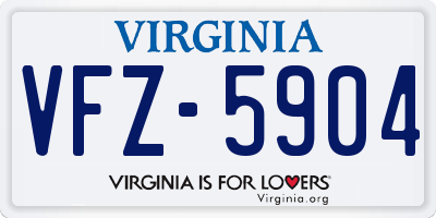 VA license plate VFZ5904