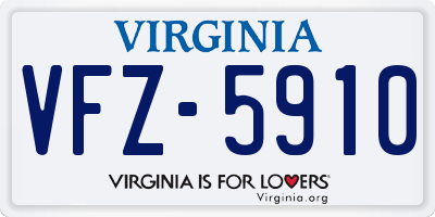 VA license plate VFZ5910