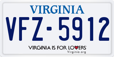 VA license plate VFZ5912