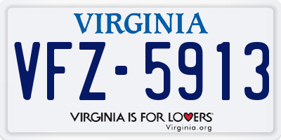 VA license plate VFZ5913
