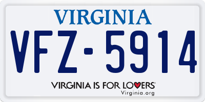 VA license plate VFZ5914