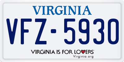 VA license plate VFZ5930