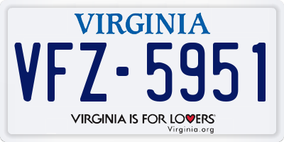 VA license plate VFZ5951