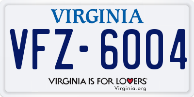 VA license plate VFZ6004