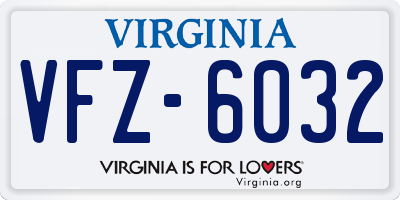 VA license plate VFZ6032