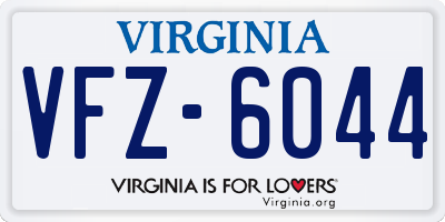 VA license plate VFZ6044