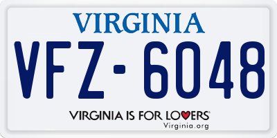 VA license plate VFZ6048