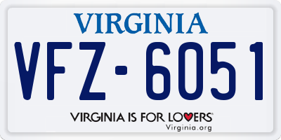 VA license plate VFZ6051