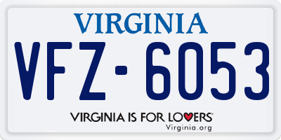 VA license plate VFZ6053