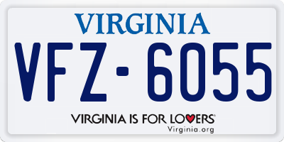 VA license plate VFZ6055